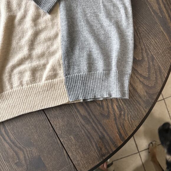 Love Stitch wool blend Color Block sweater Dolman Sleeves Sz L lightweight - Picture 7 of 11